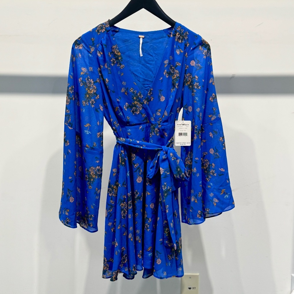 Free people blue flower dress Size: XS